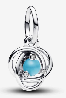 [793125C12] Charm Pandora colgante remolino piedra turquesa