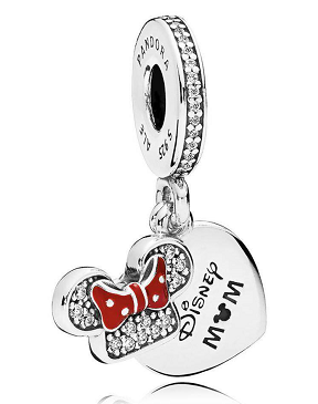 [P7] Charm colgante Minnie Mouse corazón Disney Mom