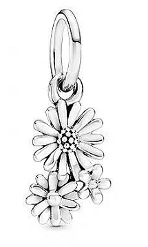 Charm colgante racimo margaritas plata