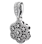 Charm colgante flor pavé circonias blancas