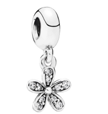 Charm colgante margarita circonias plata
