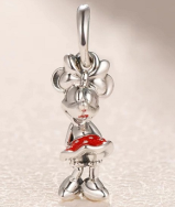 Charm colgante Disney Minnie figura completa vestido rojo