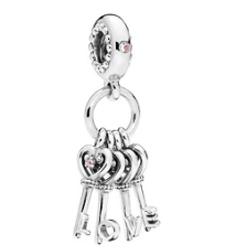 Charm colgante llavero de tres llaves