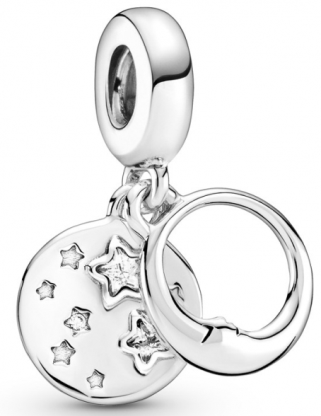 Charm Doble Disco de Estrellas y Círculo Liso