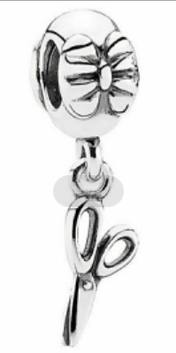 Charm colgante tijeras con anilla de lazo