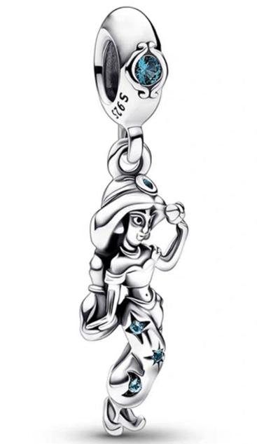 [P228] Charm colgante Jasmine Disney circonias turquesa