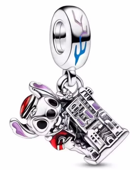 [P248] Charm colgante Stitch con Cámara Disney