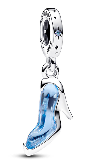 [P275] Charm colgante zapatilla de cristal azul Cenicienta