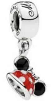 [P306] Charm colgante Minnie Mouse esmalte rojo lunares