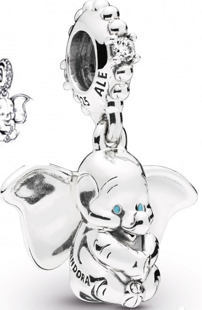 Charm colgante Dumbo orejas grandes ojos azules