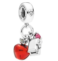 [P359] Charm colgante manzana roja y espejo