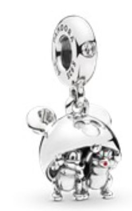 [P372] Charm colgante Chip y Dale con capucha de Mickey