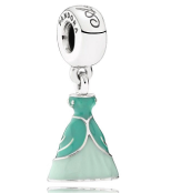 Charm colgante vestido esmalte verde menta
