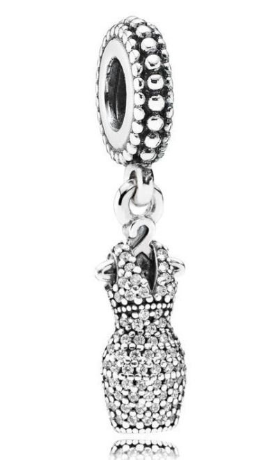 Charm colgante vestido de coctel pavé
