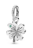 Charm colgante trébol de cuatro hojas liso