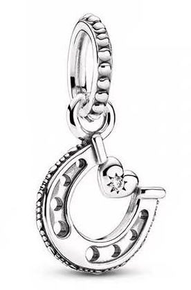 Charm colgante herradura fases lunares y corazón circonia