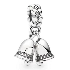 Charm colgante par de campanas plata