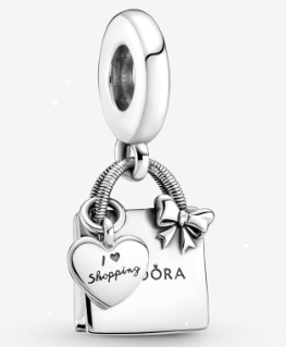 Charm colgante bolsa de compras I Love Shopping