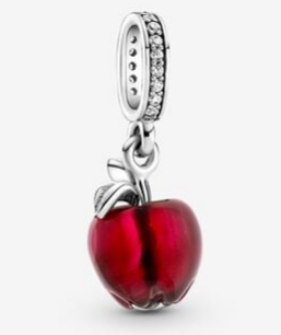 Charm colgante manzana roja esmalte brillante