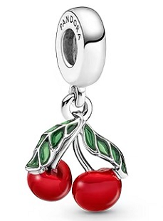 Charm colgante cerezas esmaltadas Pandora