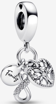 [P523] Charm colgante Family árbol e infinito Pandora