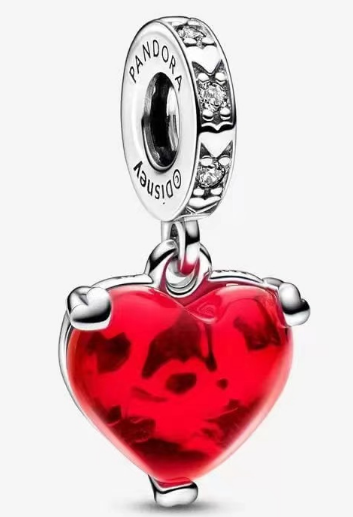 [P534] Charm colgante corazón rojo Disney Pandora