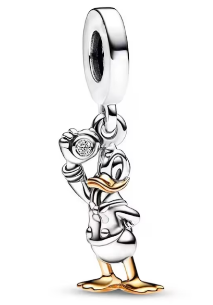 Charm colgante Donald Duck cámara baño dorado