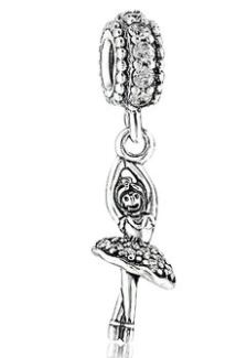 [P605] Charm colgante bailarina de ballet plata