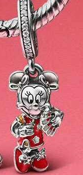 Charm colgante Minnie Mouse esmalte rojo