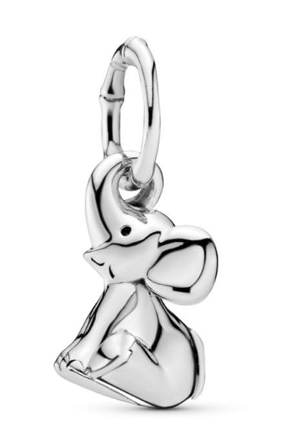 Charm colgante elefante bebé plata pulida