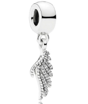 Charm colgante pluma pavé Pandora