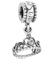 Charm colgante corona tiara solitario Pandora