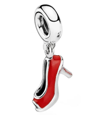 Charm colgante zapato tacón esmalte rojo