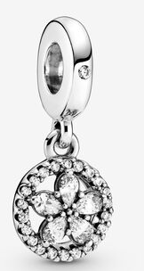 Charm colgante disco flor circonias talla marquesa