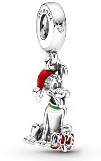 Charm colgante Pluto navideño gorro rojo Disney