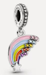 Charm colgante arcoíris con estela de circonias