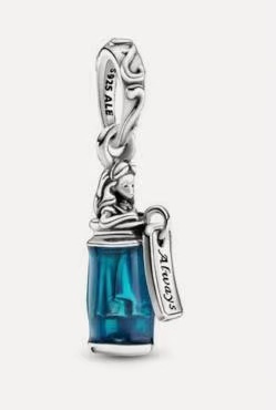 Charm colgante cristal azul con dije 'Always'