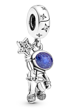 Charm colgante astronauta con estrella pavé Pandora