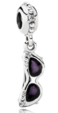 Charm colgante gafas de sol lentes morados Pandora