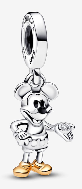 [P862] Charm colgante Mickey Mouse zapatos baño dorado