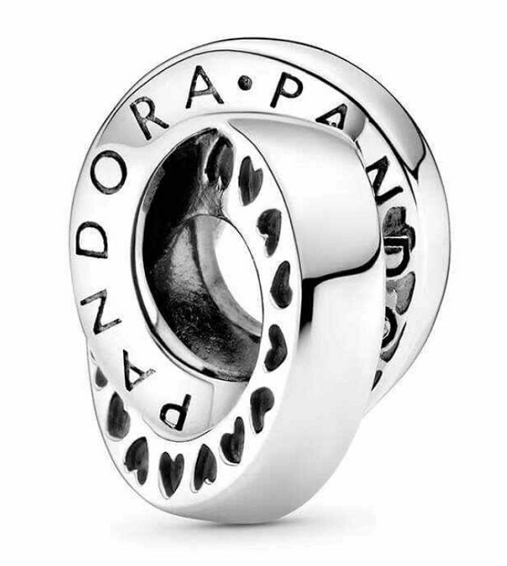 [CH3] Charm anillo logo Pandora corazones
