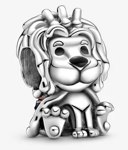 Charm Pandora cachorro de león plata sentado