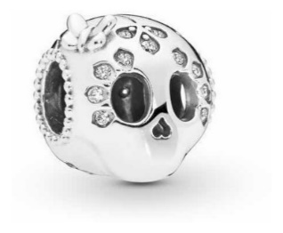 Charm búho ojos negros circonias pavé