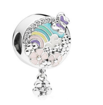 Charm Pandora arcoíris colgante floral