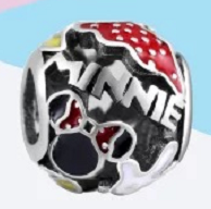 [CH41] Charm Pandora Disney Minnie letras y moño