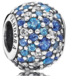 [CH42] Charm Pandora Signature pavé circonias azules