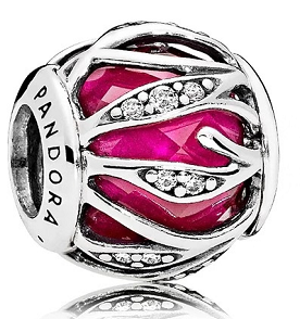 Charm Pandora cristal facetado fucsia y circonias