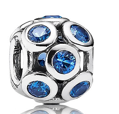 Charm lunares circonias azul