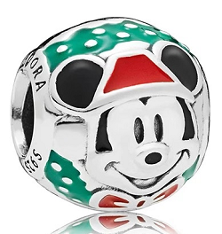 Charm Minnie Mouse navideña gorro rojo lunares verdes