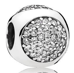Charm disco liso circonias pavé